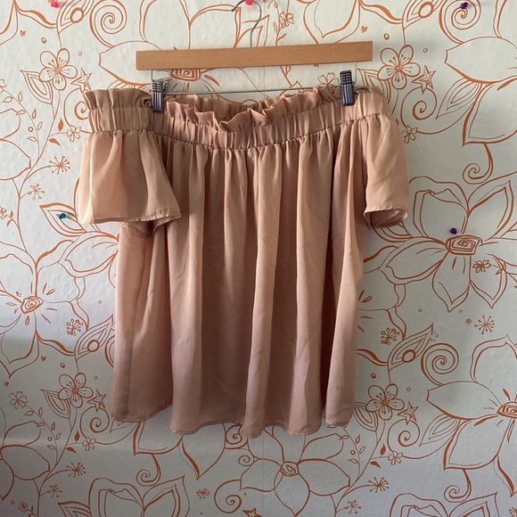Blush off the shoulder top - Picture 2 of 3